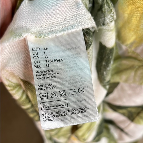 H&M Linen Sundress with Lemon Print Size L - Picture 6 of 7